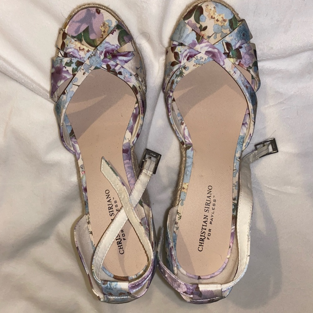 Floral Wedge Heels